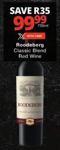 Checkers Roodeberg Classic Blend Red Wine offer