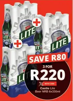 Checkers Castle Lite Beer NRB offer