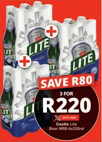 Checkers Castle Lite Beer NRB offer