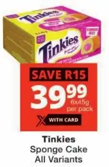 Checkers Tinkies Sponge Cake All Variants offer