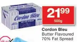 Checkers Cordon Bleu Butter Flavoured 70% Fat Spread offer