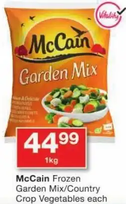 Checkers McCain Frozen Garden Mix/ Country Crop Vegetables offer