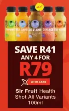 Checkers Sir Fruit Health Shot All Variants offer