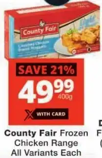 Checkers County Fair Frozen Chicken Range All Variants offer