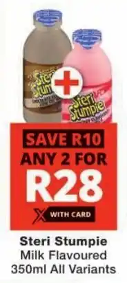 Checkers Steri Stumpie Milk Flavoured All Variants offer