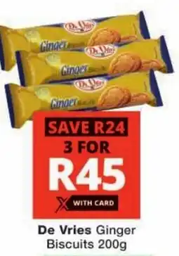 Checkers De Vries Ginger Biscuits offer