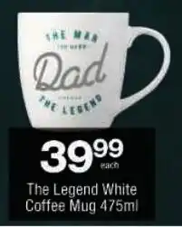 Checkers The Legend White Coffee Mug offer
