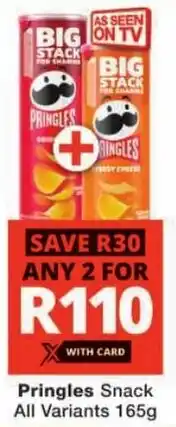 Checkers Pringles Snack All Variants offer