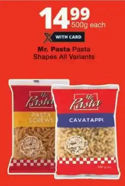 Checkers Mr. Pasta Pasta Shapes All Variants offer