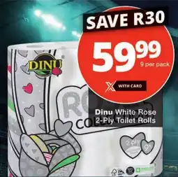 Checkers Dinu White Rose 2-Ply Toilet Rolls offer