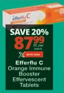 Checkers Efferflu C Orange Immune Booster Effervescent Tablets offer