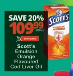 Checkers Scott's Emulsion Orange Flavoured Cod Liver Oil offer