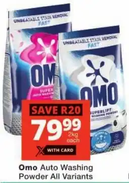 Checkers Omo Auto Washing Powder All Variants offer