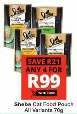 Checkers Sheba Cat Food Pouch All Variants offer