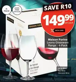 Checkers Maison Forine Leona Glassware Range offer