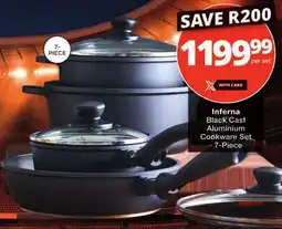 Checkers Inferna Black Cast Aluminium Cookware Set offer