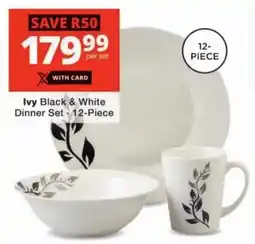 Checkers Ivy Black & White Dinner Set offer