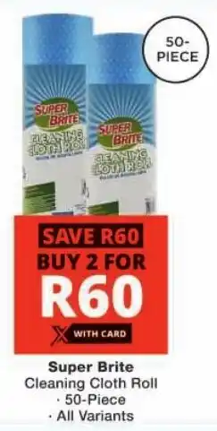 Checkers Super Brite Cleaning Cloth Roll offer