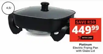 Checkers Platinum Electric Frying Pan with Glass Lid offer