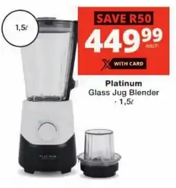 Checkers Platinum Glass Jug Blender offer