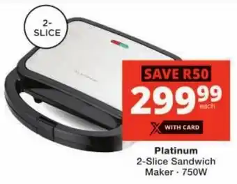 Checkers Platinum 2-Slice Sandwich Maker offer