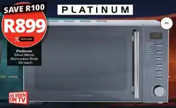 Checkers Platinum Silver Mirror Microwave Oven offer