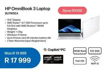 Computer Mania HP OmniBook 3 Laptop offer