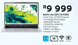 Computer Mania Acer Swift Lite Intel Core i3-1315U Processor Laptop offer