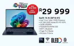 Computer Mania Acer Swift 14 AI Intel Core Ultra 7258V Processor Laptop offer