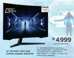 Computer Mania Samsung 32" odyssey g55c qhd curved gaming monitor offer