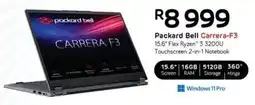 Computer Mania Packard Bell Carrera-F3 15.6" Flex Ryzen 3 3200U Touchscreen 2-in-1 Notebook offer
