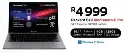 Computer Mania Packard Bell Montenero-C Pro 14.1" Celeron N4500 Laptop offer