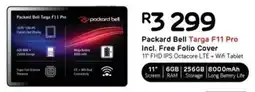Computer Mania Packard Bell Targa F11 Pro Incl. Free Folio Cover 11" FHD IPS Octacore LTE + Wifi Tablet offer