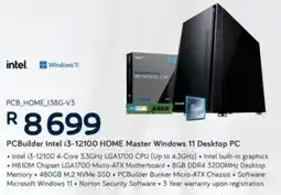 Computer Mania PCBuilder Intel i3-12100 Home Master Windows 11 Desktop PC offer