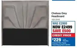 OK Furniture Chelsea Grey Headboard offer