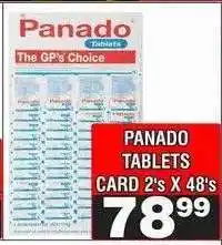 Advance Cash n Carry PANADO TABLETS CARD 2's X 48's offer