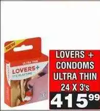Advance Cash n Carry LOVERS + CONDOMS ULTRA THIN 24 X 3's offer