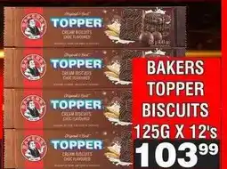 Advance Cash n Carry BAKERS TOPPER BISCUITS 125G X 12's offer