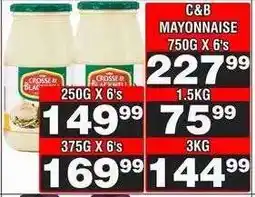 Advance Cash n Carry C&B Mayonnaise 750G X 6's offer