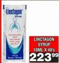 Advance Cash n Carry LINCTAGON SYRUP 10ML X 48's offer