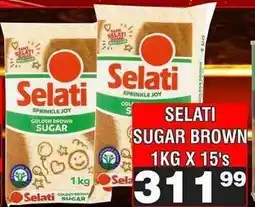 Advance Cash n Carry SELATI SUGAR BROWN 1KG X 15's offer