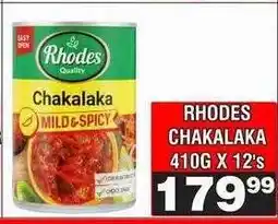Advance Cash n Carry RHODES CHAKALAKA 410G X 12's offer