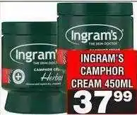 Advance Cash n Carry INGRAM'S CAMPHOR CREAM 450ml offer