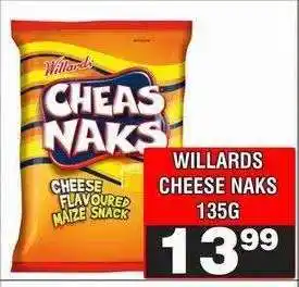 Advance Cash n Carry WILLARDS CHEESE NAKS 135G offer