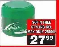 Advance Cash n Carry SOF N FREE STYLING GEL MAX ONLY 250ML offer