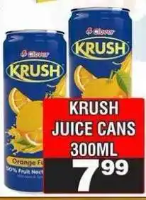 Advance Cash n Carry KRUSH JUICE CANS 300ML offer