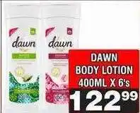 Advance Cash n Carry DAWN BODY LOTION 400ML X 6's offer