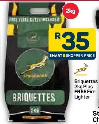 Pick n Pay Briquettes 2kg Plus FREE Fire Lighter offer