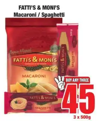 Boxer Fatti's & Moni's Macaroni/Spaghetti offer