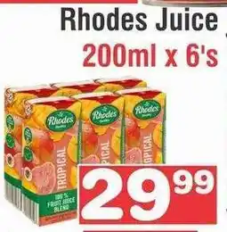 Advance Cash n Carry Rhodes Juice 200ml x 6's offer